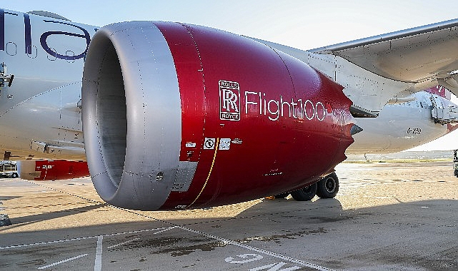 Rolls-Royce Trent 1000 motorları %100 Sürdürülebilir Havacılık Yakıtı kullanılarak gerçekleştirilen uçuşa güç verdi