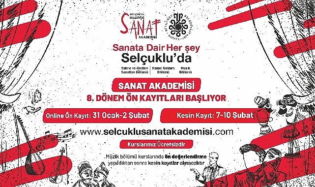 Selçuklu Sanat Akademisi’nde 8. Dönem ön kayıtları başlıyor