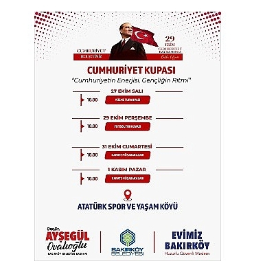 Bakırköy Belediyesinden Cumhuriyet Bayramı’na Özel Dolu Dolu Program